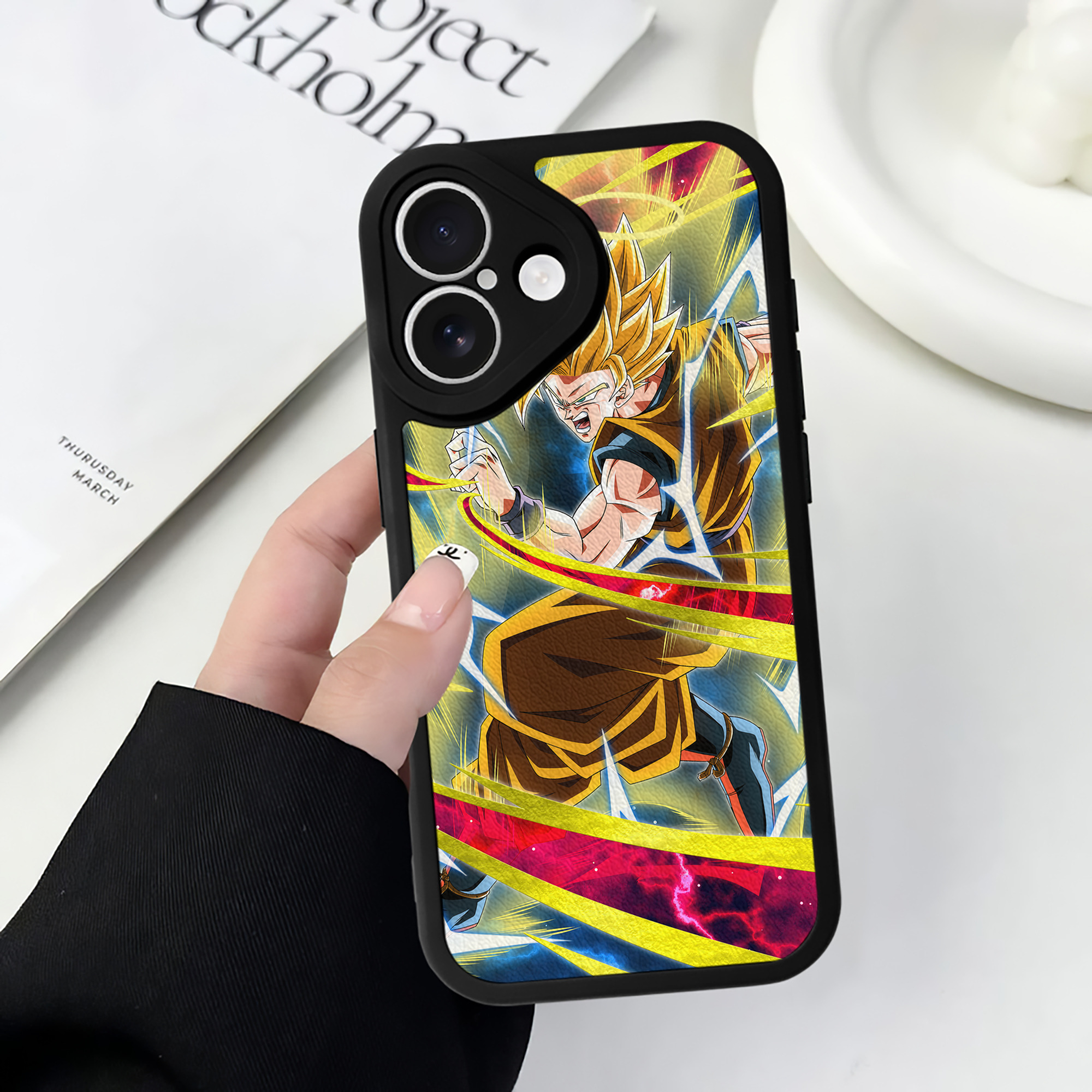 （画像用） ドラゴンボール DRAGON BALL 【iPhone 16シリーズ対応】シリコンスマホケース（レザー調） 材質：シリコン